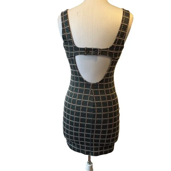 Stitch & Pine Bodycon Plaid Dress Women's S Y2K Sexy Grunge Schoolgirl Academia - Picture 4 of 10